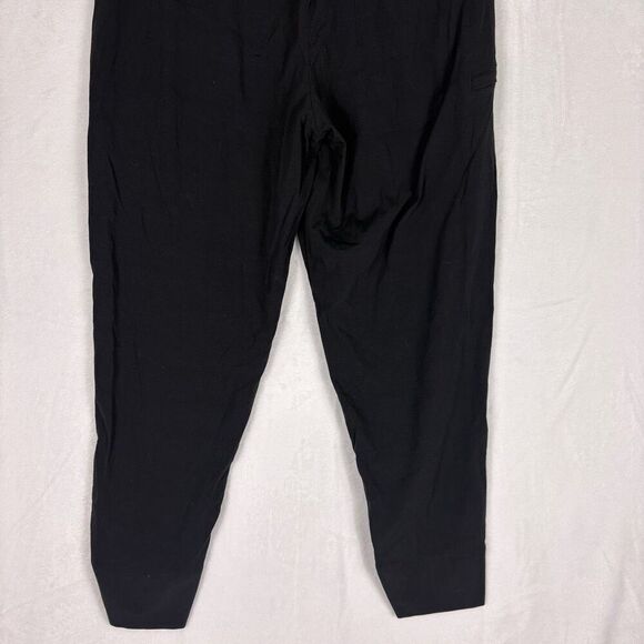 Athleta Black Jogger Nylon Zipper Pocket Jogger Pants Size 10 - Picture 10 of 13